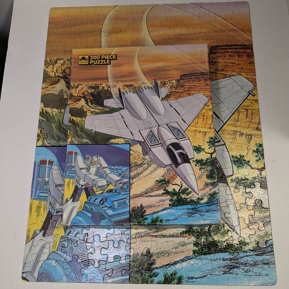 Vintage 1985 GoBots 200 Piece Jigsaw Puzzle (Leader 1) By Golden 4668 Childhood